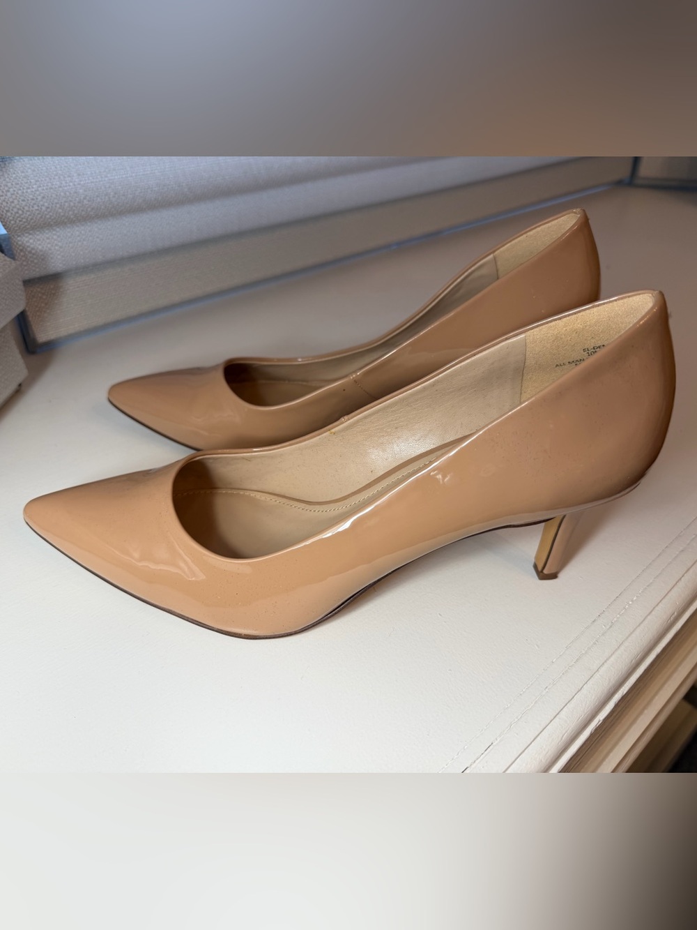 Classic Nude Patent Pointed-Toe Pumps